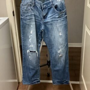Women Express distressed Blue Jeans